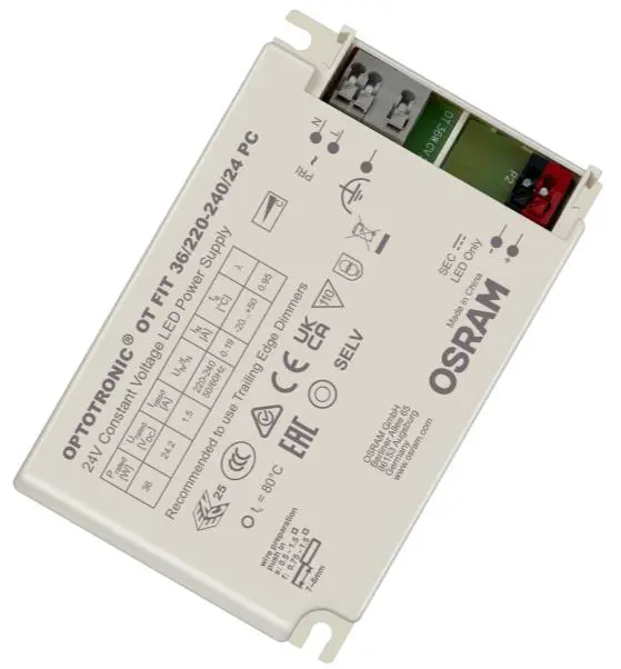 OPTOTRONIC 4062172237390, OT FIT 36/220-240/24 PC Driver LED, Sursă de alimentare compactă