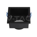 V-TAC 23764, GU10 Holder Square Anti-Glare Aluminum Black Honeycomb