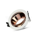 V-TAC 3155, Suport GU10 Alb Rose Gold Rotund