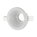 V-TAC 3654, GU10 Housing Round Gypsum White Ø132 mm