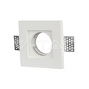 V-TAC 3651, Carcasă GU10 Pătrată Gips Alb 100x100 mm
