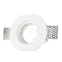 V-TAC 3650, GU10 Housing Round Gypsum White Ø100 mm