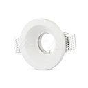 V-TAC 3640, Carcasă GU10 Rotundă Gips Alb