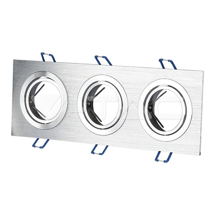 V-TAC 3610, Carcasă GU10 Pătrată Aluminiu 3x