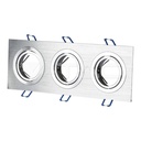 V-TAC 3610, Carcasă GU10 Pătrată Aluminiu 3x