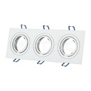V-TAC 3609, 3x GU10 Housing Square White