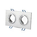 V-TAC 3608, 2x GU10 Housing Square Aluminum