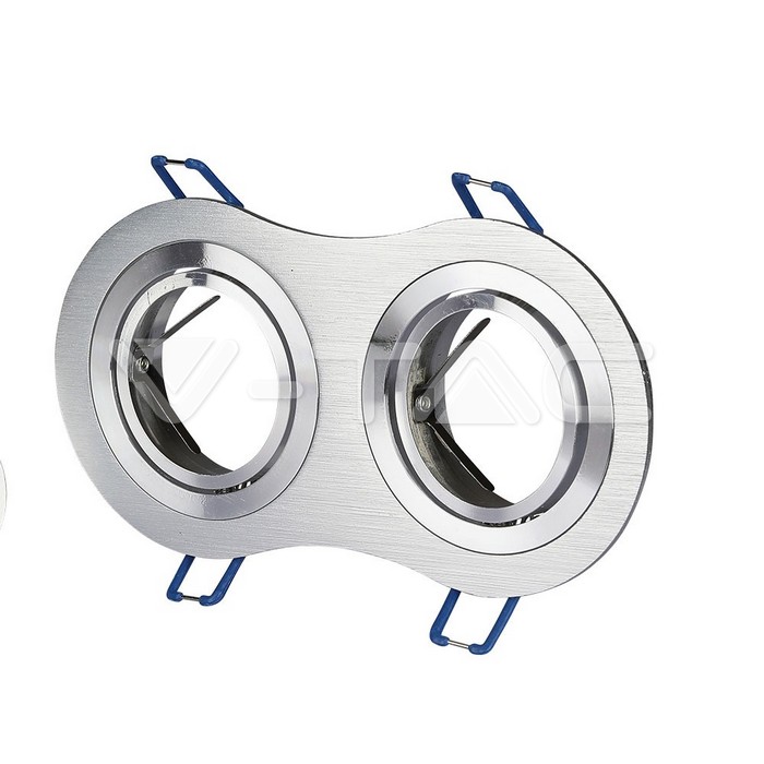 V-TAC 3602, 2x GU10 Housing Round Aluminum