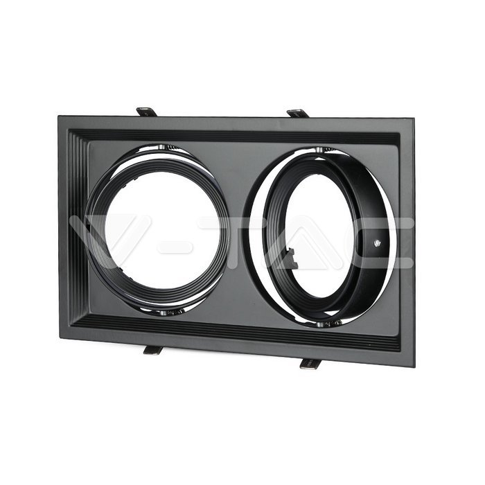 V-TAC 3582, 2x AR111 Housing Black
