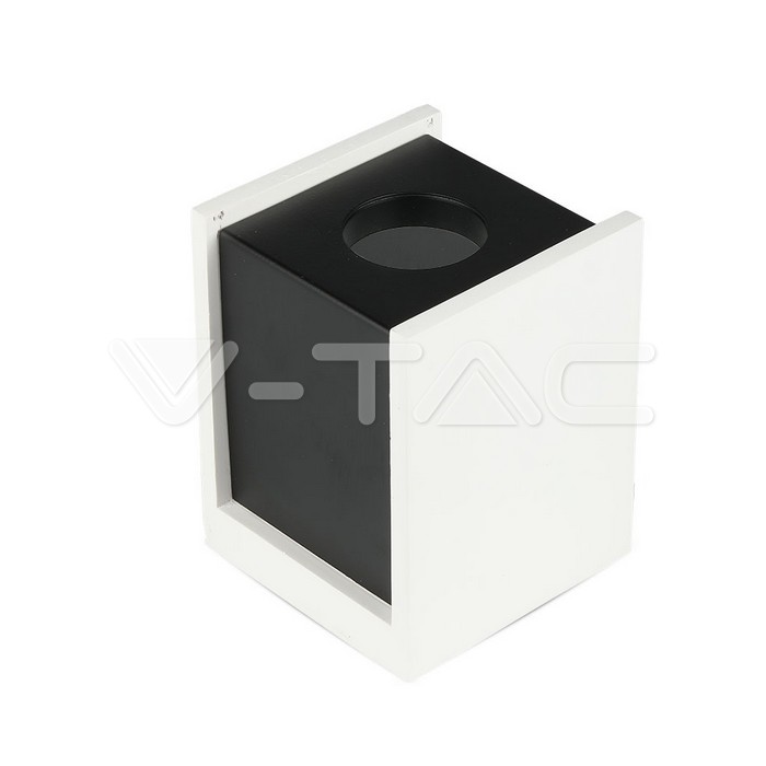V-TAC 3140, Corp GU10 din Gips Montaj Aplicat Pătrat, Negru Mat