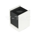 V-TAC 3140, Corp GU10 din Gips Montaj Aplicat Pătrat, Negru Mat