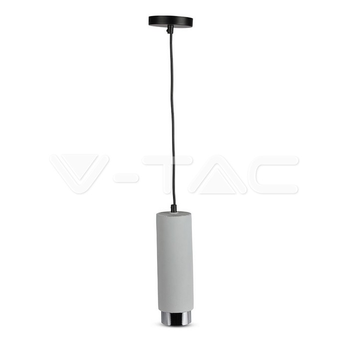 V-TAC 3135, Corp GU10 Suspendat din Gips + Ciment, Detalii Crom