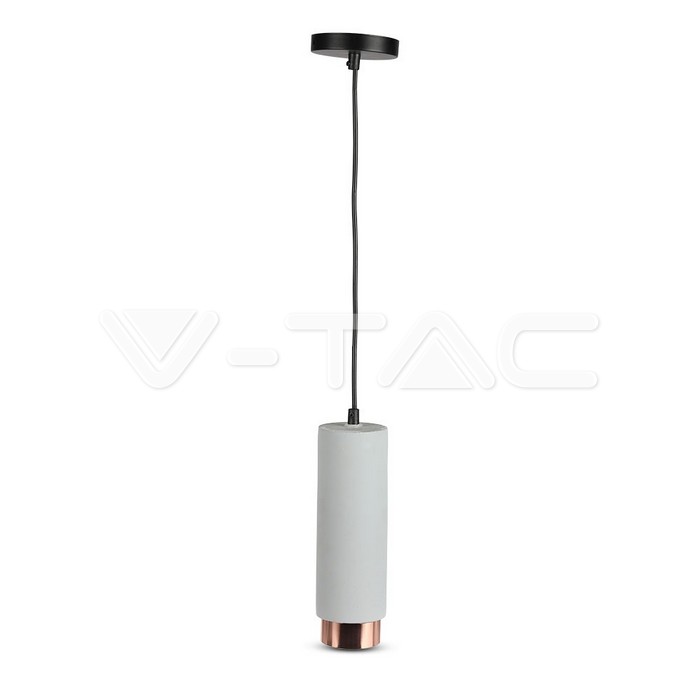 V-TAC 3130, Corp GU10 Suspendat din Gips + Ciment, Detalii Rose Gold Mat