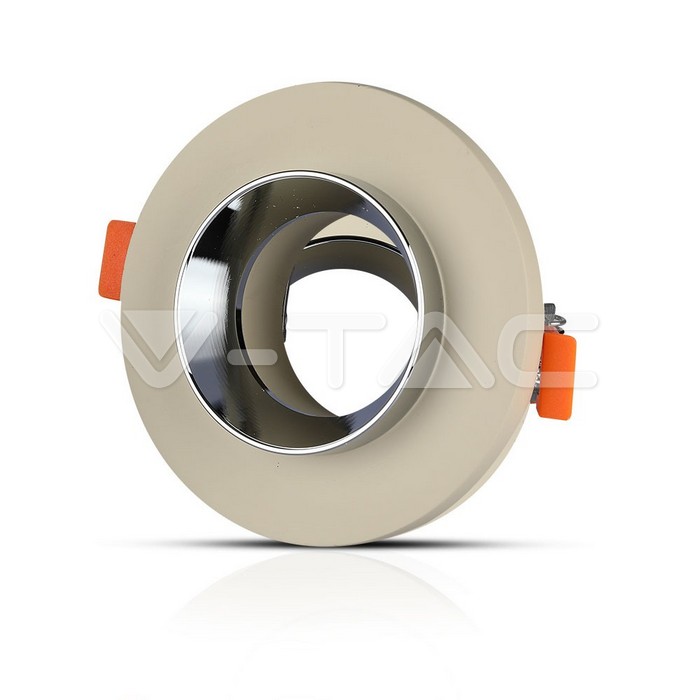 V-TAC 3126, GU10 Concrete Metal Holder White Round Chrome