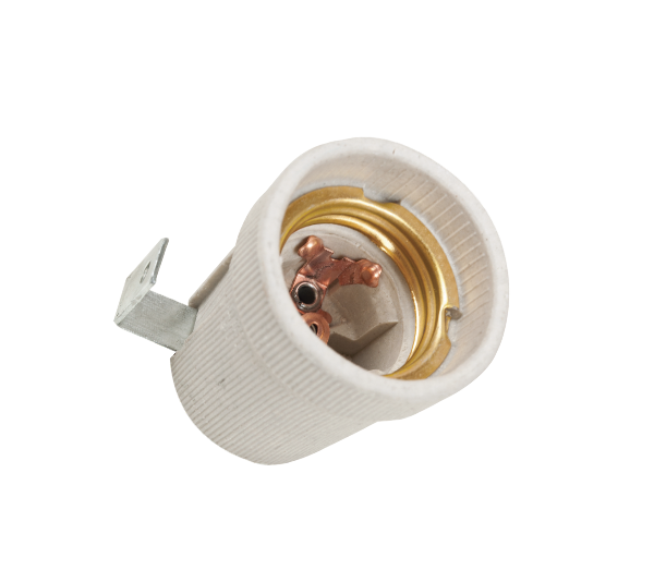 ELMARK 99295, Ceramic E27 Lamp Holder with Mounting Bracket