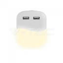 V-TAC 507, Lumină de noapte LED USB pătrată 3000K