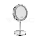 V-TAC 6629, Oglindă LED cu iluminare 3W, 4 x AA, corp nichel