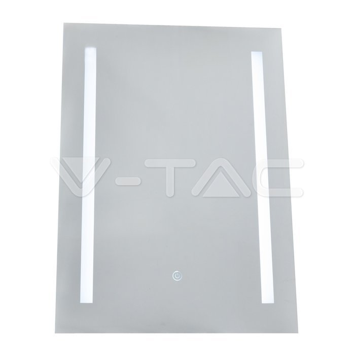 V-TAC 40461, 10W Rectangular LED Mirror IP44 Anti-Fog 3-in-1 + 17W Heater