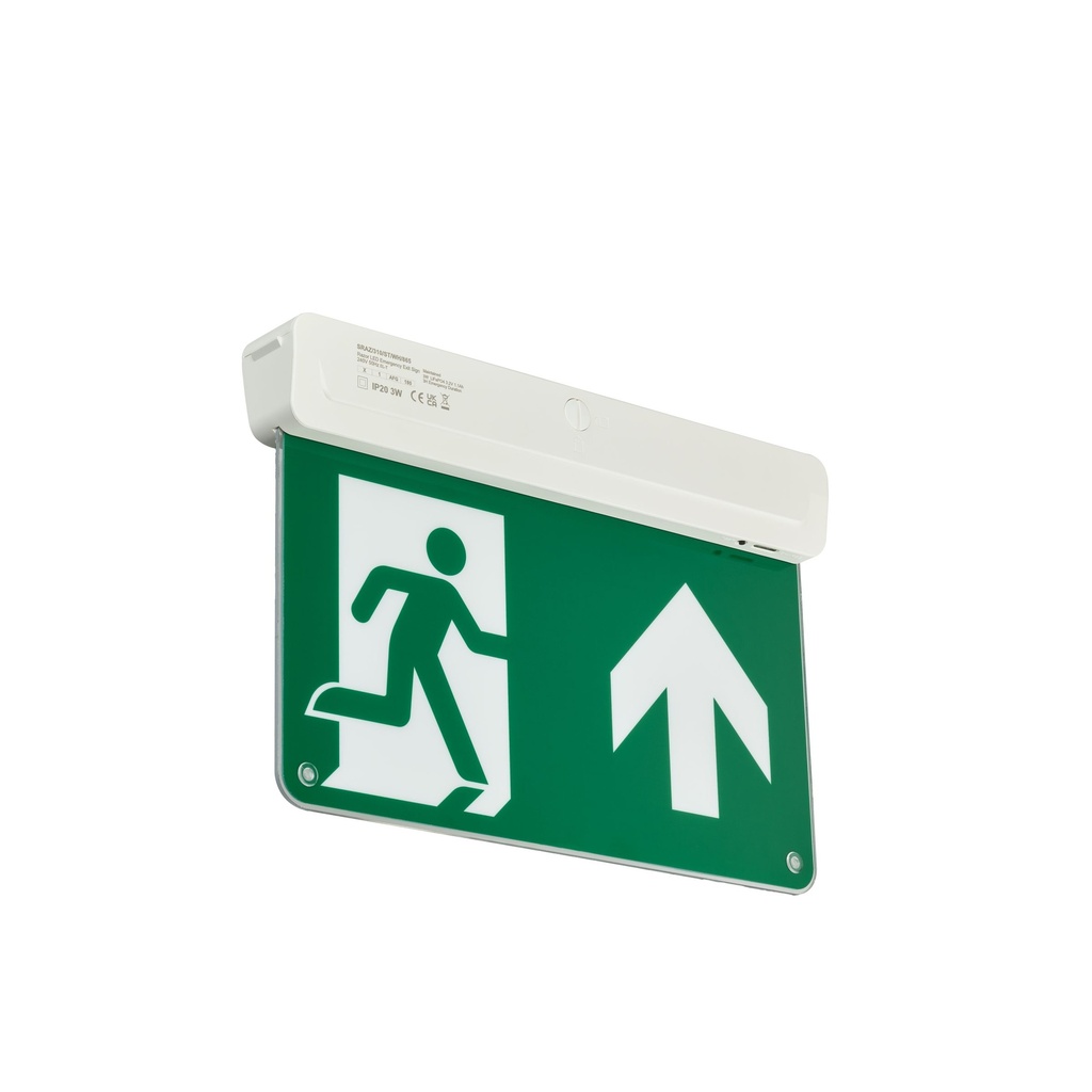 PHILIPS 912401483520, Exit Sign, Illuminated emergency exit sign, 3W, 3W, 313x212mm; H42 mm, 23 lm, 6500 K, IP20, ELB3h