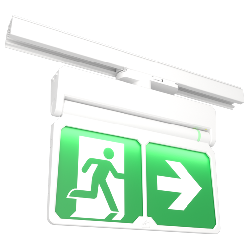 ANSELL LIGHTING AADL/P3/3M/ST/W, Adler Three Circuit Exit Sign Self-Test Emergency White