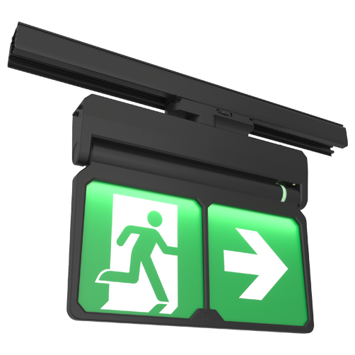 ANSELL LIGHTING AADL/P3/3M/ST/B, Adler Three Circuit Exit Sign Self-Test Emergency Black