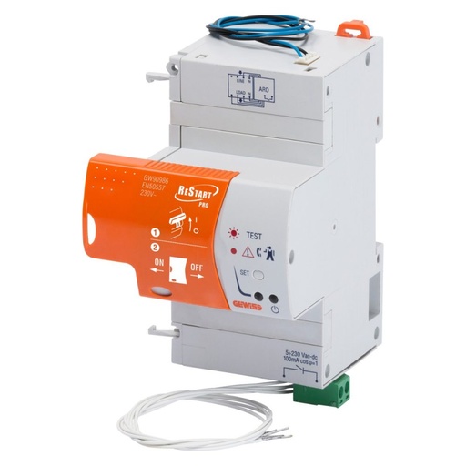 [PTG014.00026] GEWISS GW90988, Siguranță automată RM Pro, De cuplat cu mdc, 4 poli, 1p+n/2p/4p idn=0,1/0,3A 230V , 3 module en 50022