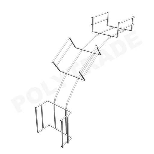 [PTG278.04825] Vertical Flexible Outside Bend Wire Mesh Cable Trays, HDG