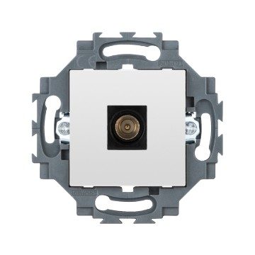 [PTG033.00061] GEWISS GW35261W, Priză TV coaxială, Ecranare clasa A, Conector tată IEC 9,5 mm, Directă, 2 modul, Alb, Dahlia