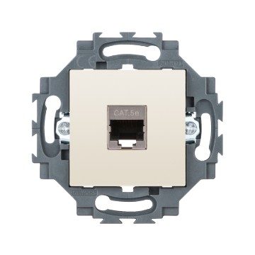 [PTG031.00028] GEWISS GW35272Y, Priză RJ45, 4 perechi, Categoria 5E, FTP, 2 module, Ivoar, Dahlia