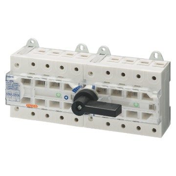 [PTG164.00038] GEWISS GW97760, Separator cu întrerupător rotativ cu trei căi, MSS 125, 4P 100A 400V