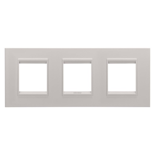 [PTG013.00290] GEWISS GW16226XL, Lux International Plate in Metal, 2+2+2 Modules Horizontal, Monochrome Natural Beige, Chorusmart