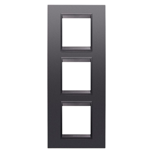 [PTG013.00312] GEWISS GW16227YA, Lux International Plate in Painted Technopolymer, 2+2+2 Modules Vertical, Slate Absolute inner Frame Matt Slate, Chorusmart