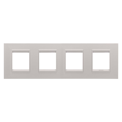 [PTG013.00324] GEWISS GW16228XL, Lux International Plate in Metal, 2+2+2+2 Modules Horizontal, Monochrome Natural Beige, Chorusmart