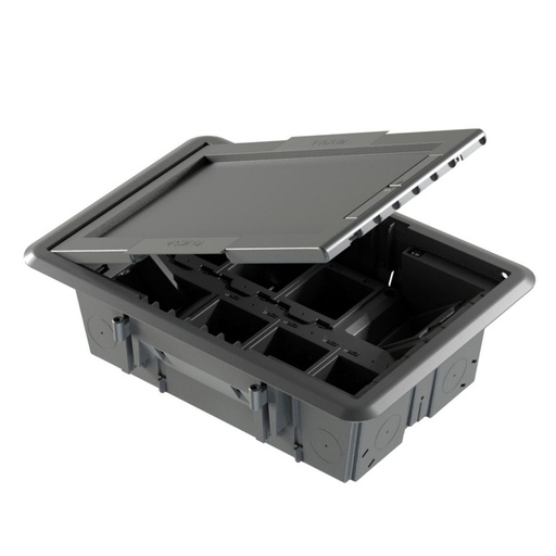 [PTG011.00004] GEWISS GW24606, Cutie de evacuare prin pardoseală, Capac simplu, Sistem cu 16 module
