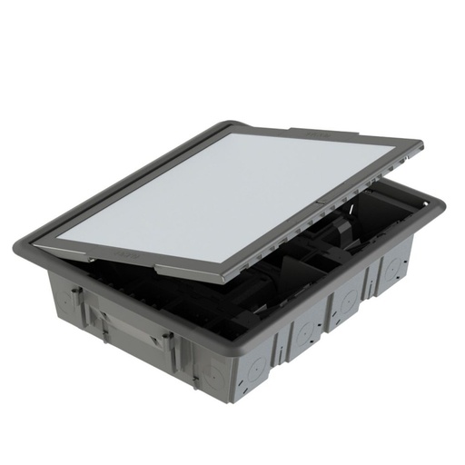 [PTG011.00009] GEWISS GW24617, Cutie de evacuare prin pardoseală, Capac din inox, Sistem cu 32 module