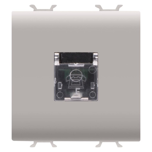 [PTG229.00166] GEWISS GW13409, Priză telefonică standard internațională, RJ11, Terminale cu înșurubare, 2 module, Bej satinat natural, Chorusmart