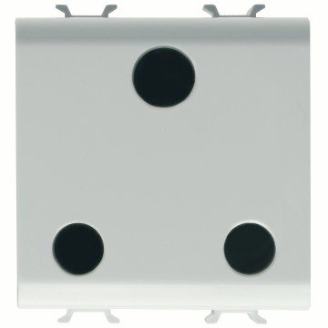 [PTG229.00188] GEWISS GW15297, British Standard Socket Outlet 250V Ac, 2P+E 15A, 2 Gang, Satin White, Chorusmart