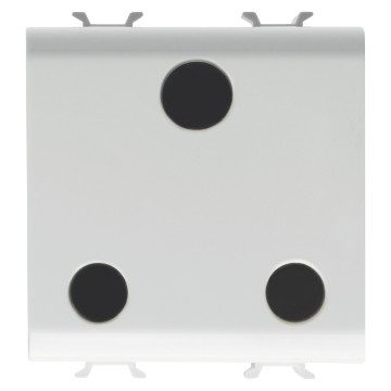 [PTG229.00189] GEWISS GW15298, Indian/south African Standard Socket Outlet 250V Ac, 2P+E 16A, 2 Modules, Satin White, Chorusmart