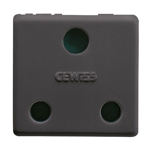 [PTG229.00232] GEWISS GW21209, Priză standard britanică 250V c.a., 2P+E 16A, 2 module, Sistem negru