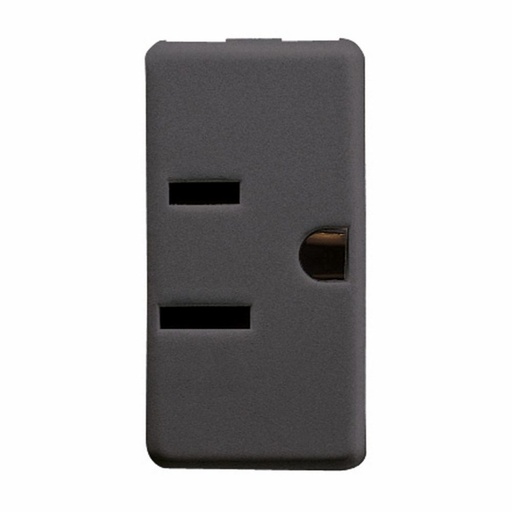 [PTG229.00234] GEWISS GW21214, Usa Standard Socket Outlet 250/125V Ac, 2P+E 15A 125v, Flat Parallel Horizontal Plug, 1 Module, System Black