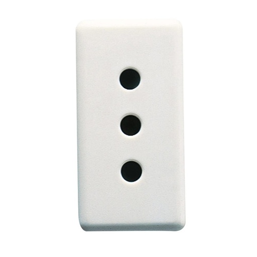 [PTG229.00245] GEWISS GW20201, Italian Standard Socket Outlet 250V Ac, 2P+E 10A, P11, 1 Module, System White