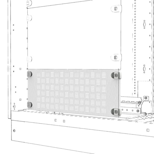 [PTG016.00343] GEWISS GWD3333, PANOU FRONTAL AERAT, QDX, 600X200 MM