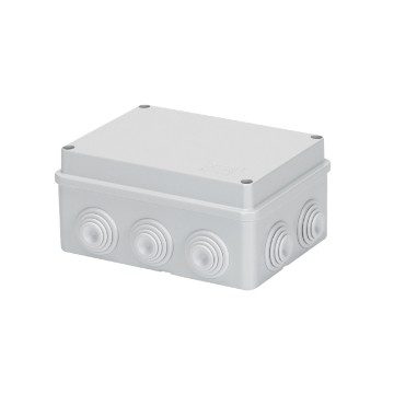 [PTG018.00007] GEWISS GW44006, Junction Box with Plain Screwed Lid, IP55, Internal Dimensions 150x110x70, Walls with Cable Glands, Grey Ral 7035