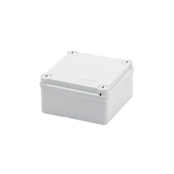 [PTG018.00055] GEWISS GW44234, Junction Box with Plain Quick Fixing Lid, IP55, Internal Dimensions 100x100x50, Smooth Walls, Grey Ral 7035