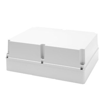 [PTG018.00064] GEWISS GW44261, Junction Box with Deep Screwed Lid, IP56, Internal Dimensions 460x380x180, Smooth Walls, Gwt960ºc, Grey Ral 7035