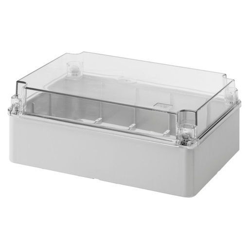 [PTG018.00094] GEWISS GW44429, Cutie pentru joncțiuni și pentru echipamente electrice și electronice, Cu capac simplu transparent, IP56, Dimensiuni interne 300x220x120, Cu pereți netezi