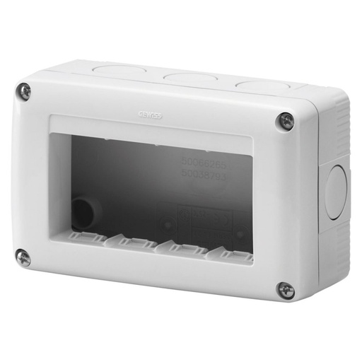 [PTG018.00141] GEWISS GW27004, Protected Enclosure for System Devices, 4 Gang, Ral 7035 Grey, IP40