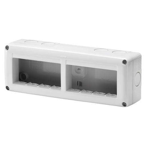 [PTG018.00143] GEWISS GW27006, Protected Enclosure for System Devices, Horizontal Multiple, 8 Gang, Module 4x2, Ral 7035 Grey, IP40