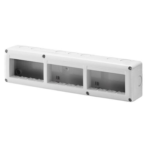 [PTG018.00144] GEWISS GW27007, Protected Enclosure for System Devices, Horizontal Multiple, 12 Gang, Module 4x3, Ral 7035 Grey, IP40
