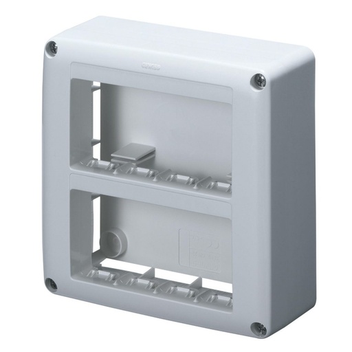 [PTG018.00174] GEWISS GW27627, Self Supporting Device Box for System Device, Skirt and Framne Trunking, 8 Gang, System Range, White Ral 9010
